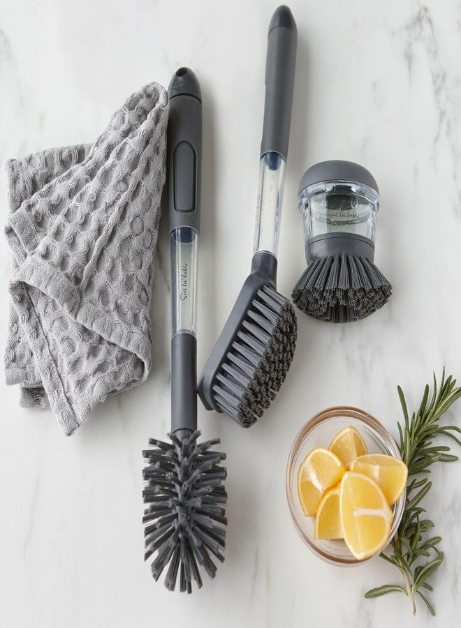 Sur La Table Soap Dispensing Bottle Brush, Black - Image 2